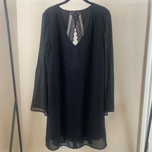 Victoria's Secret black dress crochet back cut-out L‎